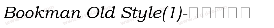 Bookman Old Style(1)字体转换